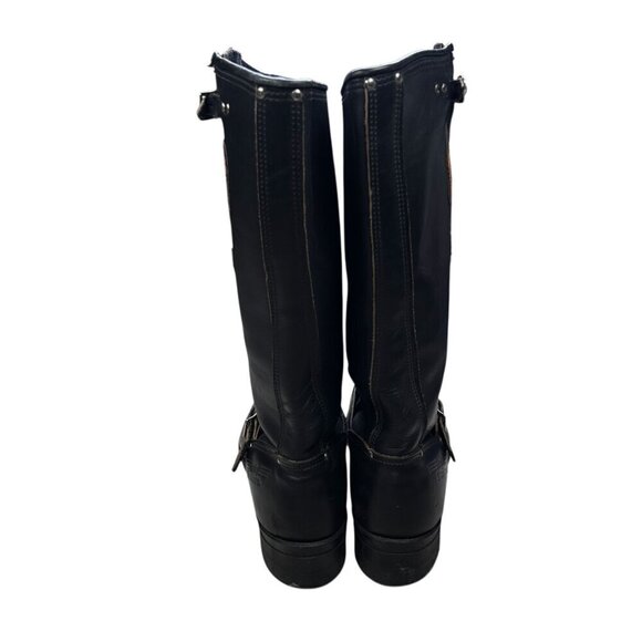 VTG Harley Davidson Eagle Engineer Motorcycle Boots Leather Black 12 Men Moto Gr